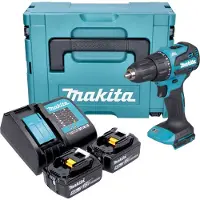 Makita DHP 490 STJ Akku Schlagbohrschrauber 18 V 65 Nm Brushless + 2x Akku 5,0 Ah + Ladegerät + Makpac