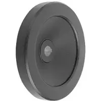 Kipp Scheibenhandrad D1=125 Passbohrung mit Nut D2=12H7 Aluminium schwarz