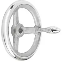 Kipp Handrad DIN950 D1=500 Aluminium Passbohrung mit Nut D2=34H7 B3=10 T=37,3