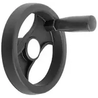 Kipp 2-Speichenhandrad D1=159 Passbohrung D2=16H7 Polyamid schwarz