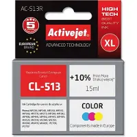 ActiveJet AC-513R Tintenpatrone (Ersatz für Canon CL-513; Prämie; 15ml; farbe), Hohe (XL-) Ausbeute, Cyan, Magenta, Gelb, Tinte auf Farbstoffbasis, 15 ml, 1 Stück(e), Einzelpackung