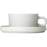 Blomus Teetasse und Undertasse Pilar Moonbeam (2er Set)