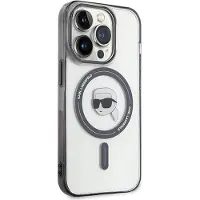 Karl Lagerfeld KLHMP15LHKHNOTK iPhone 15 Pro 6.1" transparent hardcase IML Karl's Head MagSafe