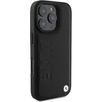 BMW BMHCP16XSLLBK iPhone 16 Pro Max 6.9" czarny/black hardcase Leather Hot Stamp