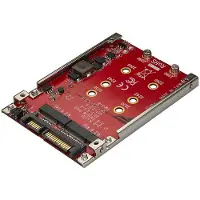 StarTech.com .com Dual-Slot M.2 auf SATA Adapter für 2,5" Laufwerksschacht - RAID, SATA, M.2, Rot, CE, FCC, REACH, TAA, ASMedia - ASM1092R, 6 Gbit/s