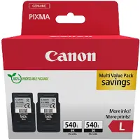 Canon PG-540L, High (L) Yield, Schwarz, 2 Stück(e), 2 Seiten, 0 Seiten, Doppelpack