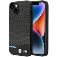 BMW Bmhcp14m22nbck Iphone 14 Plus15 Plus 6.7 Leather Carbon Handyhülle