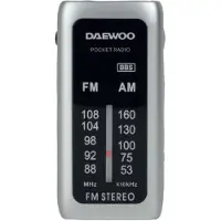 Daewoo DW1129, Tragbar, Analog, AM, FM, 88 - 108 MHz, 530 - 1600 kHz, 3,5 mm