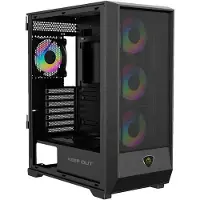 KEEP OUT XC-501 MESH, PC, Schwarz, ATX, ITX, micro ATX, Metall, Stahl, Gehärtetes Glas, Gaming, Bernstein, Grün, Rot, Blau