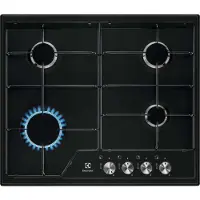 Electrolux EGS6424K, Schwarz, Integriert, 60 cm, Gaskochfeld, 4 Zone(n), 4 Zone(n)