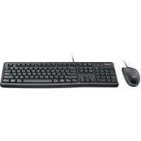 Logitech MK120, Volle Größe (100%), Kabelgebunden, USB, QWERTY, Schwarz, Maus enthalten