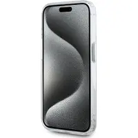 Karl Lagerfeld KLHMP15LHLSKCH iPhone 15 Pro 6,1" weiß/weiß Hardcase IML Metal Karl&Choupette Head MagSafe Schutzhülle