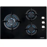 CATA CCI 5003 BK, Schwarz, Integriert, 59 cm, Gaskochfeld, Glas, 3 Zone(n)