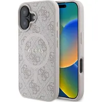 GUESS GUHMP16SG4GFRP iPhone 16 6,1" różowy/pink MagSafe PU 4G Ring Classic Logo