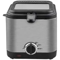 Kuken Edelstahl Fritteuse Mit Glasdeckel 1l 900w