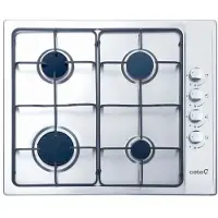 CATA GIB 6004 X, Schwarz, Edelstahl, Integriert, 60 cm, Gaskochfeld, Edelstahl, 4 Zone(n)