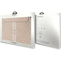 GUESS PU 4G bedruckte Streifen-Computerhülle 16" Pink
