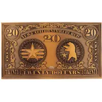 Fanatic Fanattik Fallout New Vegas Ncr 20-dollar-schein Figur Golden Golden One Size