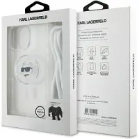 Karl Lagerfeld KLHMP16LHCCHNT iPhone 16 Pro 6.3" hardcase transparent IML Choupette Head & Cord Ma