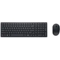Dell Pro kompakte und leise Tastatur und Maus – KM555 - russisch (QWERTY), Kabellos, RF Wireless + Bluetooth, Plunger key switch, QWERTY, Schwarz, Maus enthalten