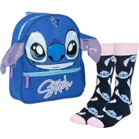 Cerda Stitch Stitch Schulrucksack Klein Und Socken Mit Gesichtsdesign Set