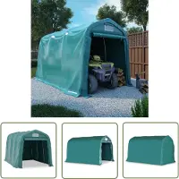 The Living Store Garagenzelt PVC 2,4x3,6 m Grün