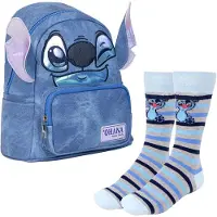 Cerda Stitch Stitch Set Mit Freizeitrucksack Und Gestreiften Socken Design Pk7978 3.5l