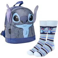 Cerda Stitch Stitch Design-set Mit Rucksack Mit Ohren Und Gestreiften Socken 5l