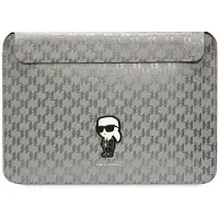 Karl Lagerfeld Sleeve KLCS14SAKHPKG 14" srebrny/silver Saffiano Monogram Ikonik