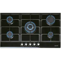 CATA LCI 9041 BK, Schwarz, Integriert, 87 cm, Gaskochfeld, Glas, 5 Zone(n)