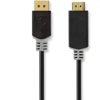 Nedis Gold Ccbw37100at30 Displayport-kabel Dp M-hdmi-anschluss 4k Vergoldet 3 M 30hz