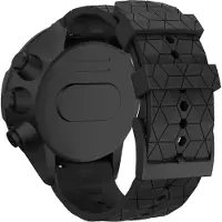 INF Uhrenarmband für Suunto Sportuhren 24 mm Silikon Black Modell 1