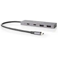 Nedis Uhubu3450at Usb-hub Usb-c 3.2 Gen 2 M-2x Usb-a/2x Usb-c F 4-port Usb-betrieben 10 Gbit/s