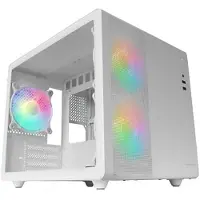 Mars Gaming MC-400, Mini Tower, PC, Weiß, micro ATX, Mini-ITX, Gaming, Taschenlüfter