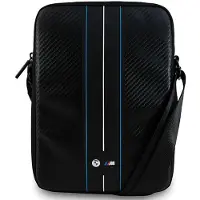BMW Torebka BMTB10COMSCAKL 10" czarny/black Carbon Blue Stripes
