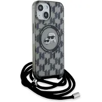 Karl Lagerfeld KLHMP15SHCKCKLCK iPhone 15 / 14 / 13 6.1" czarny/black hardcase IML Crossbody Monogra