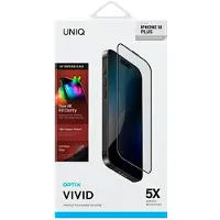 Uniq Optix Vivid gehärtetes Glas mit Applikator für Iphone 16 Plus