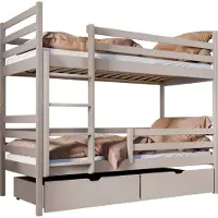 Mirjan 24 Etagenbett mit Stauraum Nemo, Jugendbett mit Bettschubladen, Stilvoll Hochbett, Holzkonstruktion (Farbe: Cashmere, Größe: 80x180)