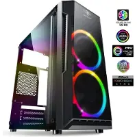 SPIRIT OF GAMER Boitier Mini Tour Micro Atx Deathmatch 3 RGB Avec Panneaux Vitrés (Noir)