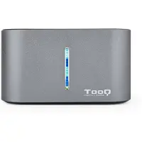 TooQ Dual-Dockstation TQDS-805G 2.5"-3.5" HDD/SSD SATA USB 3.0 Grau