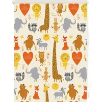 Lichtblick Rollo Klemmfix, ohne Bohren, Verdunkelung, Cute Animals - Gelb 70 x 150 cm (B x L)