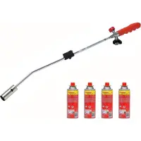Rothenberger Unkrautbrenner Unkrautvernichter inkl 4 Butangaskartuschen je 220g