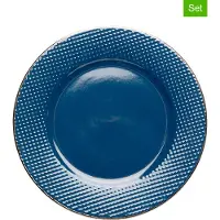 Kare design 4er-Set: Frühstücksteller "Muse" in Blau - Ø 20 cm - onesize