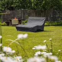 SCALANT Waldsofa Classic mit Auflage, Kissen und Schutzhülle, Thermokiefer, Wellenliege