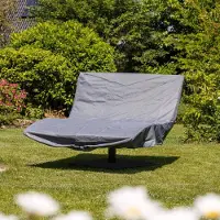 SCALANT Waldsofa Swing mit Auflage, Kissen und Schutzhülle, WPC-Latten, 360° drehbar