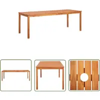 The Living Store Gartentisch 215x90x74 cm Akazie Massivholz