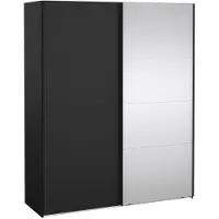 Ebuy24 Catania Schiebetürenschrank 2 Türen 180x220cm matt schwarz.