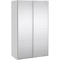Ebuy24 Catania Schiebetürenschrank 2 Türen mit Spiegel 120x200cm weiß.