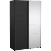 Ebuy24 Catania Schiebetürenschrank 2 Türen 120x200cm matt schwarz.