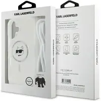 Karl Lagerfeld KLHMP16SHCCHNT iPhone 16 6.1" hardcase transparent IML Choupette Head & Cord Magsaf